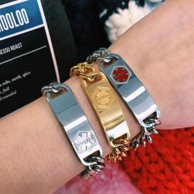 Medical alert bracelet featuring the Star of Life symbol — the universal medical emergency symbol