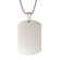 Blank reverse side of stainless steel medical alert dog tag ready for engraving