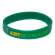 Close-up of the medical ID bracelet in green, designed for bee sting allergy protection.