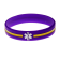 Custom engraved silicone medical alert wristbands with reversible design.
