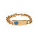 Stainless Steel Gold Blue Classic Bracelet - Blank