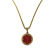 Stainless Steel Gold Round Pendant Necklace