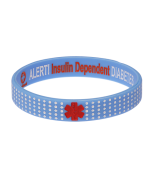 Diabetes Insulin Dependent - Blue Dot Reversible Medical Bracelet