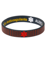 Anticoagulant Alert - Emergency Medical ID Bracelet (Reversible style)