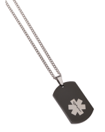 Stainless Steel Dog Tag Onyx - Blank