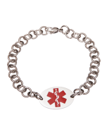 Oval Stainless Steel Medical Alert Bracelet
