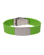 Active X Silicone Medical Alert Band (Engraved Steel Plate)
