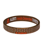 Diabetes Insulin Dependent - Gold Dot Reversible Medical ID Bracelet