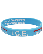 Light Blue ICE - Reversible Write On Medical ID Bracelet