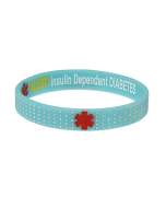 Designer Insulin Dependent Diabetes Turquoise Dots Medical Alert Bracelet