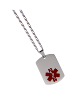 Stainless Steel Medical Alert Dog Tag — Blank (Engravable)