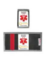 MediPal seatbelt medical ID attached to a car seatbelt