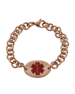 Stainless steel / Rose gold oval bracelet  from Mediband