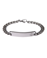Slim Personalised Stainless Steel Medical ID Bracelet