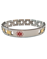 Silver Link Stainless Steel Medical Alert Bracelet