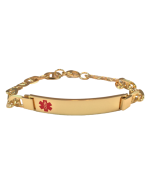 Slim Gold Medical Alert Bracelet
