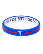 Blue Cross - Reversible Write On Medical Bracelet
