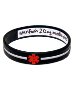Black Cross - Reversible Write On Medical Bracelet