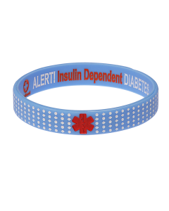 Diabetes Insulin Dependent - Blue Dot Reversible Medical Bracelet