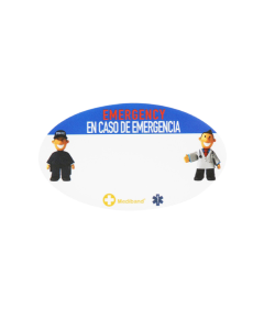 Kids Travel Stickers - Blue Spanish/English