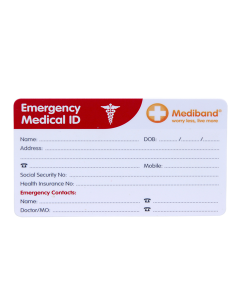 Emergency Information Medical Wallet Card