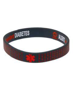 Diabetes Insulin Dependent - Red Dots Reversible Medical Bracelet