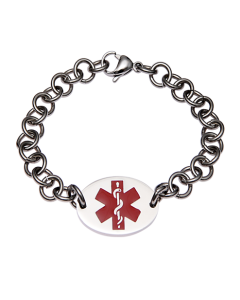 Stainless Steel Oval Bracelet - Blank