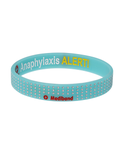 Designer Anaphylaxis Turquoise Dots Medical Alert Bracelet