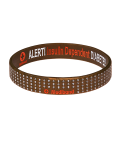 Diabetes Insulin Dependent - Gold Dot Reversible Medical ID Bracelet