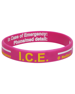 Pink ICE - Reversible Write On Medical ID Bracelet
