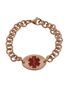 Stainless steel / Rose gold oval bracelet  from Mediband