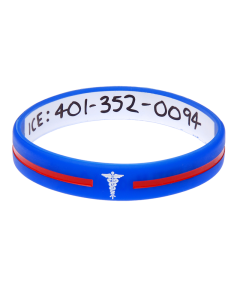 Blue Cross - Reversible Write On Medical Bracelet
