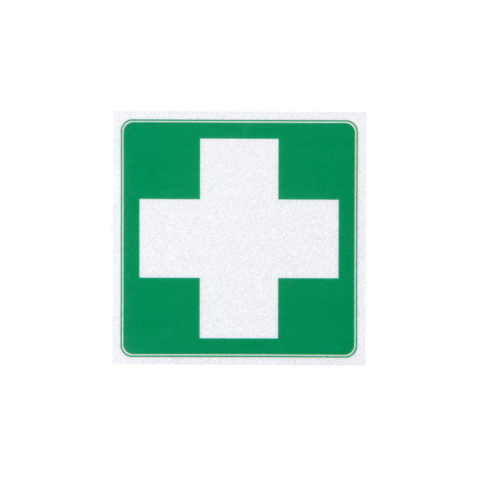 First Aid Cross Square Sticker