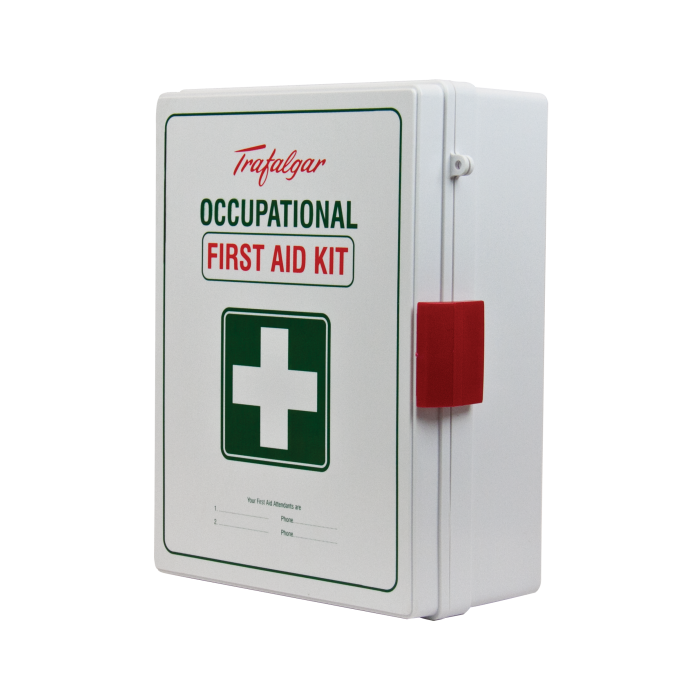 Trafalgar National Workplace First Aid Kit Wall Mount ABS Case