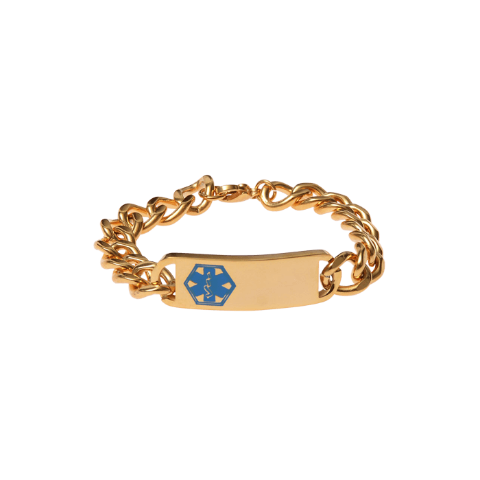 Stainless Steel Gold Blue Classic Bracelet From Mediband