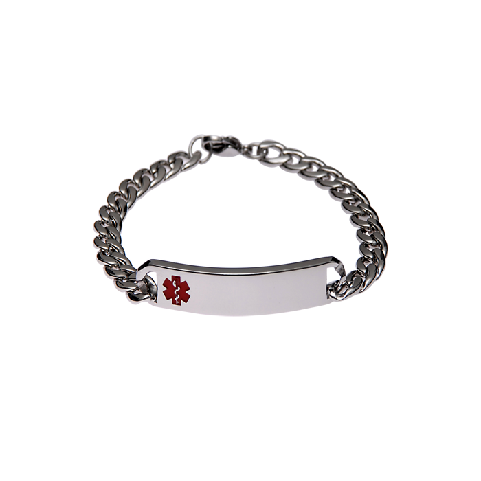 Stainless Steel Red Classic Bracelet - Blank