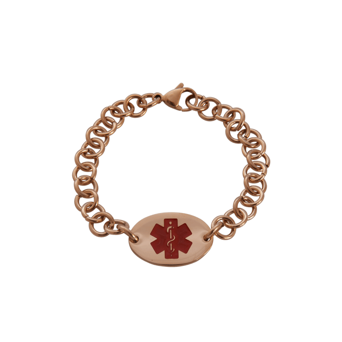 Stainless steel / Rose gold oval bracelet  from Mediband