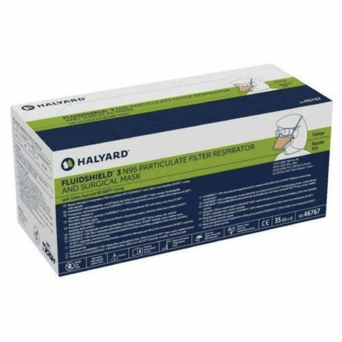 FLUIDSHIELD 3 N95 Particulate Respirator And Surgical Mask Regular - BOX/35