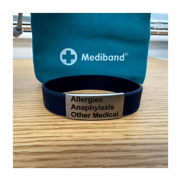 active classic medical ID, mediband, laser engraving