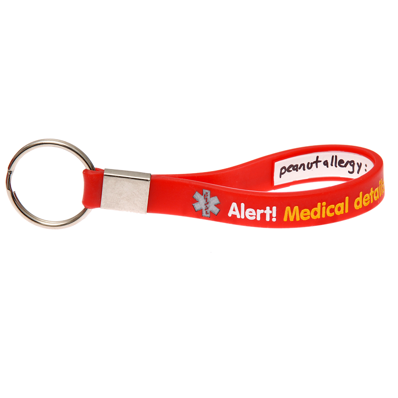 Mediband medical alert key chain - large write-on red