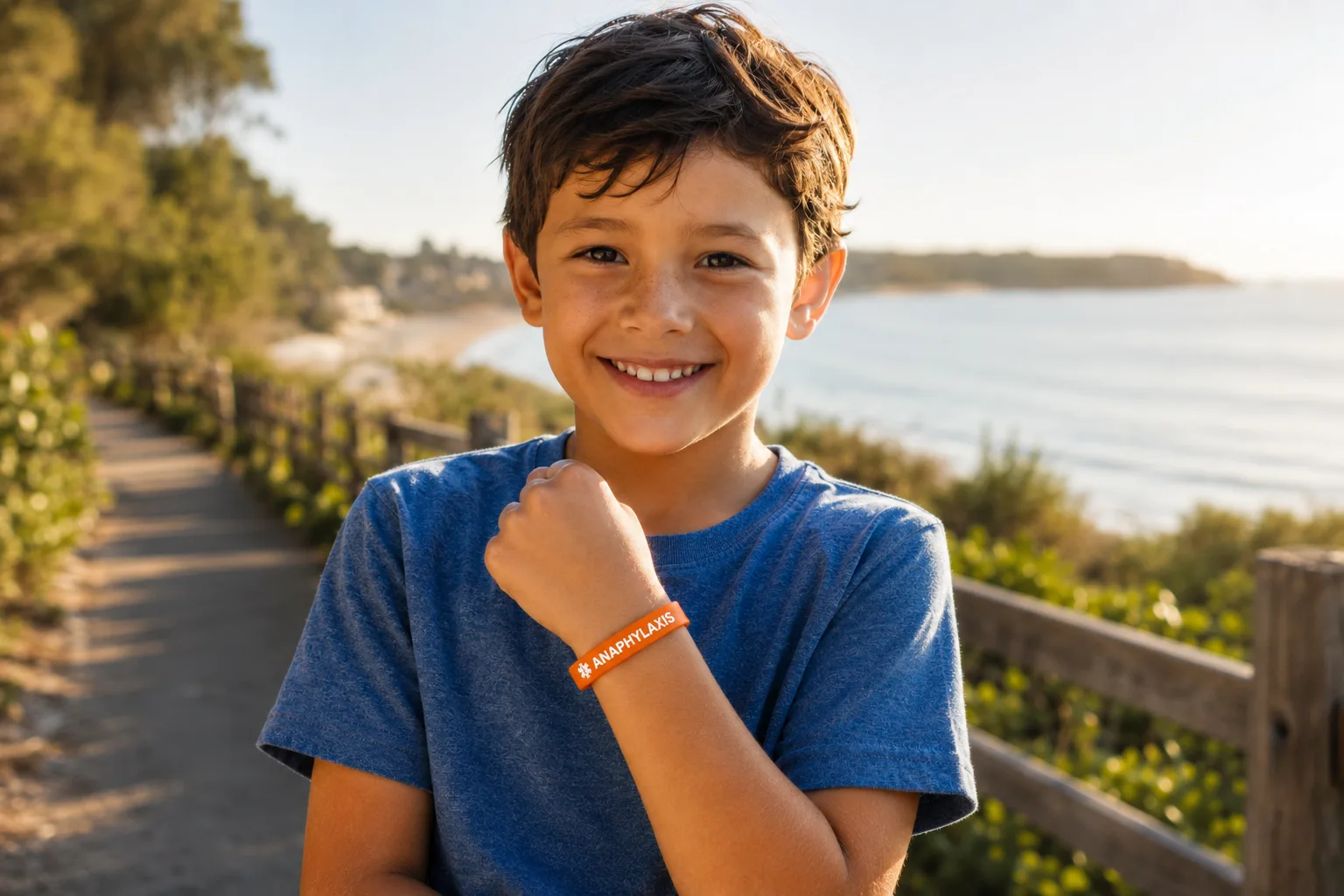 Mediband silicone medical ID bracelet engraved for anaphylaxis