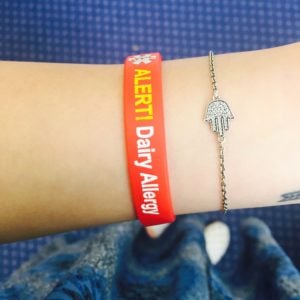 dairy free, dairy allergy, allergy wristband