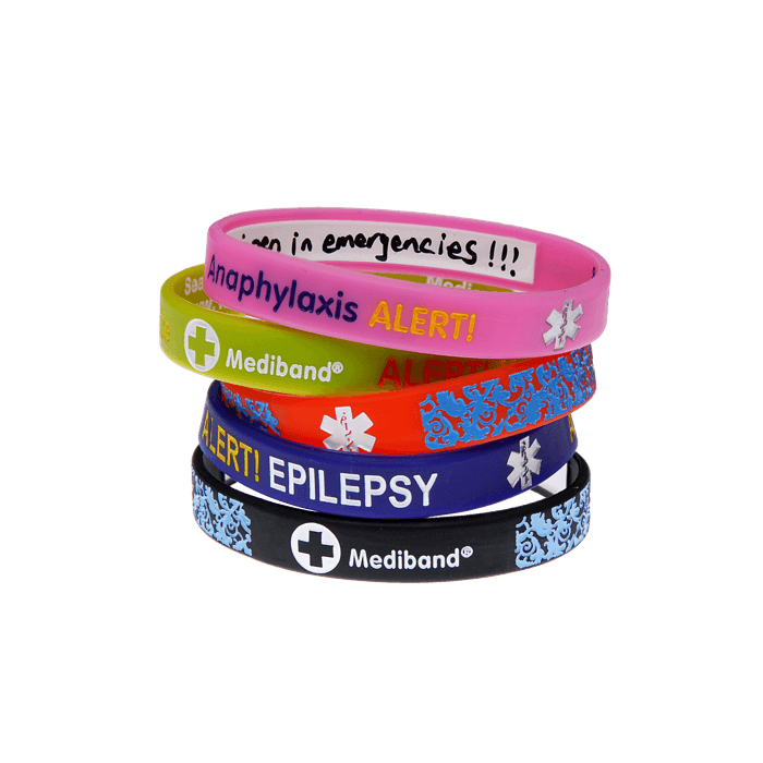 Mediband allergy alert silicone bracelet for children