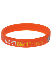 blood thinners alert wristband