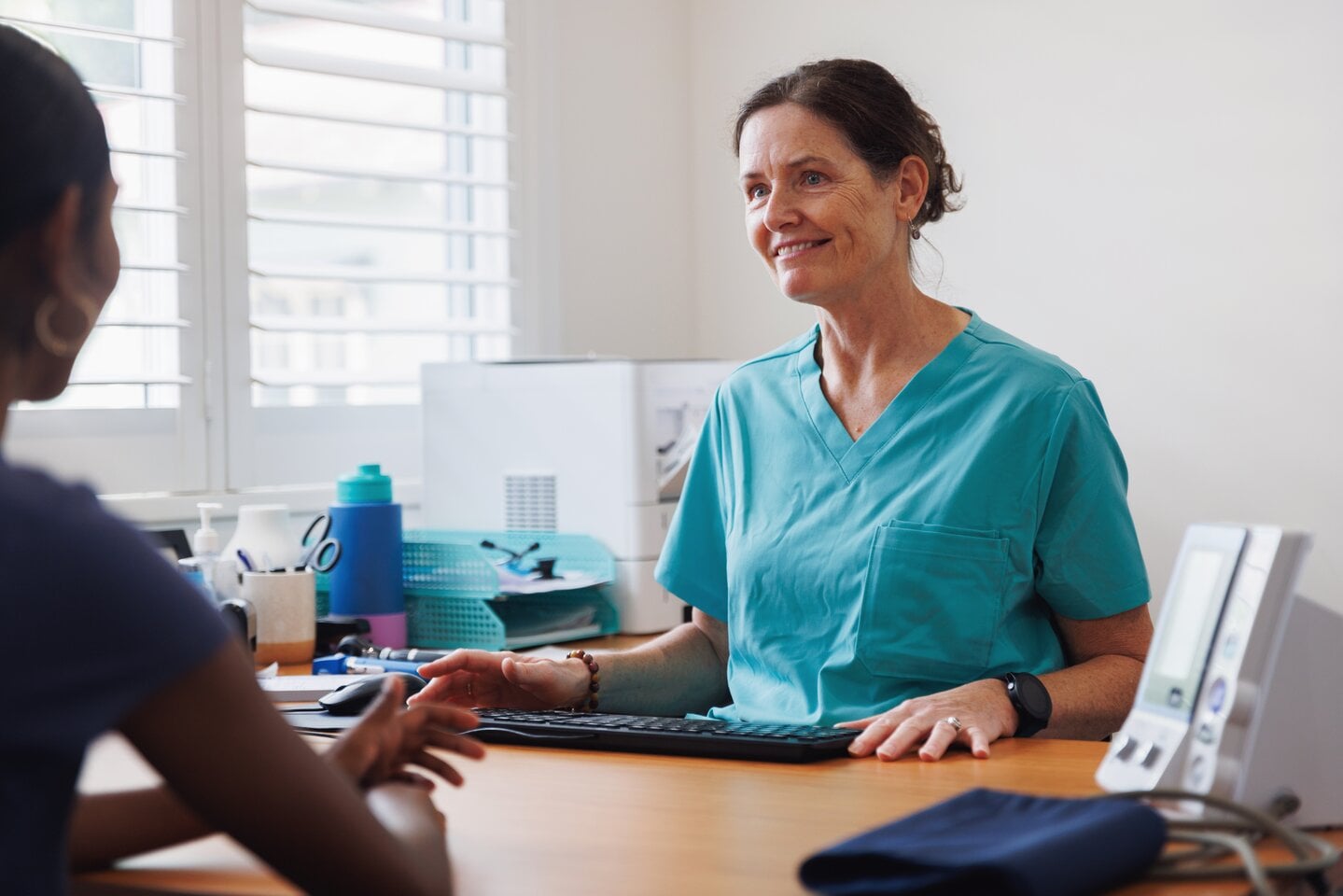 healthcare worker consulting
