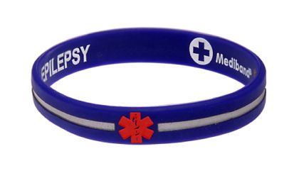 Epilepsy medical alert bracelet — protects you during seizures and directs correct first aid