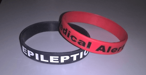 Epilepsy management and seizure safety with medical alert bracelet