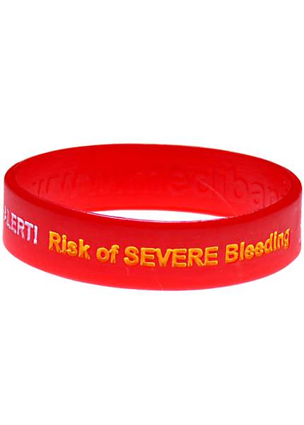 Haemophiliac Severe Bleeding Risk Bracelet