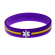 Custom engraved silicone medical alert wristbands with reversible design.