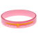 Customisable medical ID wristband made of durable silicone featuring double-sided bright colours.